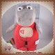 EBULOBO SOS DOUDOU CROCODILE GRIS ROUGE COEUR