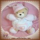 KALOO SOS DOUDOU OURS BEIGE BOULE BLANC HOCHET COEUR FLEUR ROSE