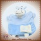 BABYNAT BABY NAT SOS DOUDOU ANE MARIONNETTE A BLEU ECRU BLANC