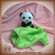 PANDA POWER SOS DOUDOU PANDA BLANC NOIR MOUCHOIR VERT