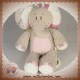 NOUKIE'S SOS DOUDOU ELEPHANT KALI TIDOU GRIS MAUVE ROSE FLEUR MUSICAL