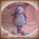 BOUT'CHOU MONOPRIX SOS DOUDOU LAPIN VIOLET RAYE ROSE MAUVE