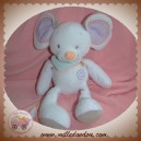 NATTOU SOS DOUDOU SOURIS BLANCHE BLEU BUBBLES MUSICAL