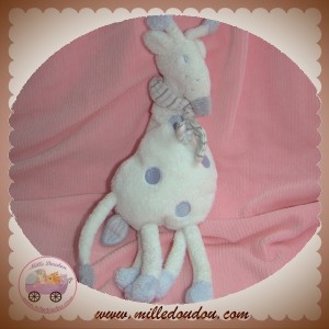 DIMPEL SOS DOUDOU GIRAFE BLANC BLEU ECHARPE PIPPA