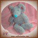 HAPPY HORSE DOUDOU SOURIS GRISE BLEU NATURE ET DECOUVERTES 25 cm