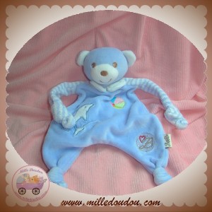 BESTEVER SOS DOUDOU OURS PLAT BLEU PYJAMA DAUPHIN BALLON