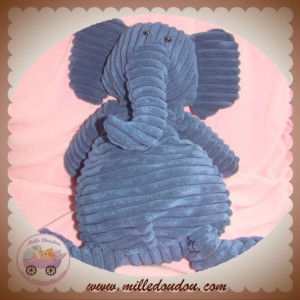 JELLYCAT SOS DOUDOU ELEPHANT BLEU COTELE 40 CM