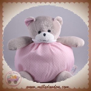 Doudou Peluche Ours Gris fleurs Musti mustela A499 - Mustela | Beebs