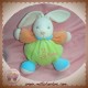 KALOO SOS DOUDOU LAPIN BOULE VERT BRAS ORANGE 1 2 3