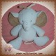 NATTOU SOS DOUDOU ELEPHANT BLEU BEIGE MUSICAL