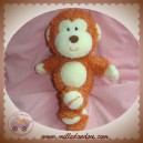 LUMINOU SOS DOUDOU SINGE MARRON ORANGE JAUNE BRODE