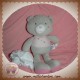 SUCRE D'ORGE DOUDOU OURS GRIS HAUT ROSE ETOILE MESSAGE ENVELOPPE