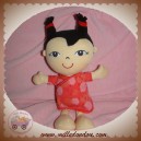 EBULOBO SOS DOUDOU POUPEE ASIATIQUE ROBE ROUGE FLEUR