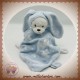 NICOTOY SOS DOUDOU OURS BLANC PLAT DEGUISE EN LAPIN BLEU FLUORESCENT