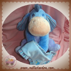 DISNEY NICOTOY SOS DOUDOU ANE BOURRIQUET BLEU VIOLET MOUCHOIR