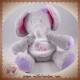 ARTHUR ET LOLA SOS DOUDOU ELEPHANT GRIS ROSE FLEUR LOLA VIOLET