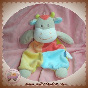 SUCRE D'ORGE DOUDOU GIRAFE GRISE PLAT JAUNE BLEU ROSE VERT