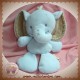 NATTOU SOS DOUDOU ELEPHANT BLEU BEIGE QUASI PLAT