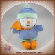 JEMINI DOUDOU T'CHOUPI NOUNOURS HIVER BLEU VERT ECHARPE ORANGE