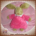 TROUSSELIER SOS DOUDOU LAPIN BEIGE ROSE FUSHIA HOCHET