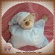 BOUT'CHOU SOS DOUDOU OURS LISSE QUASI PLAT BLEU LUNE ETOILE HOCHET