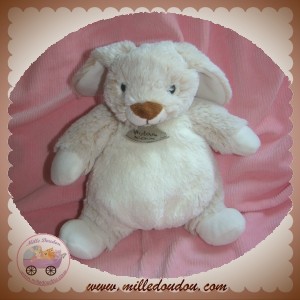 HISTOIRE D'OURS SOS DOUDOU LAPIN POIL REFLET MARRON VENTRE BLANC