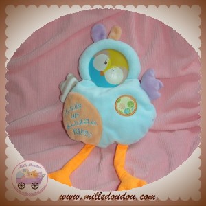 DOUDOU ET COMPAGNIE OISEAU RARE LES BOUILLES BLEU ORANGE SOS