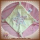 ABSORBA SOS DOUDOU MOUCHOIR PLAT JAUNE ETOILE FLEUR NOEUD