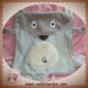 DPAM SOS DOUDOU RENARD PLAT GRIS VICHY BEIGE TISSU