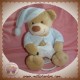 BOUT'CHOU SOS DOUDOU OURS BEIGE HAUT BLEU ETOILE MUSICAL RAYE