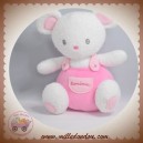 LUMINOU SOS DOUDOU SOURIS OURS FLUORESCENT SALOPETTE ROSE 15 CM