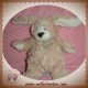 HISTOIRE D'OURS SOS DOUDOU LAPIN MARRON ECRU BOUCLETTE POIL