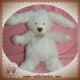 HISTOIRE D'OURS SOS DOUDOU LAPIN BLANC ECRU BOUCLETTE POIL