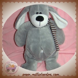 TCF SOS DOUDOU CHIEN GRIS BLANC ECHARPE 19AAZACHARPE