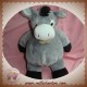 HISTOIRE D'OURS SOS DOUDOU ANE GRIS BLANC NOIR 26 CM