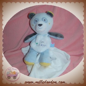 SUCRE D'ORGE SOS DOUDOU OURS PANDA BLEU GRIS CAJOU MOUCHOIR