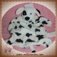 KIMBALOO SOS DOUDOU CHIEN PLAT BLANC TACHETE NOIR