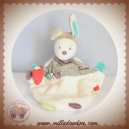 SOS SAUTHON DOUDOU LAPIN PLAT TINOO ECRU TAUPE CAROTTE ROUGE