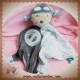 SOS SAUTHON DOUDOU OURS PLAT LAZARE BLEU NOIR AVIATEUR