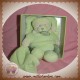 DOUDOU ET COMPAGNIE OURS VERT PISTACHE MOUCHOIR MACARON SOS