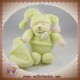 DOUDOU ET COMPAGNIE OURS VERT PISTACHE MOUCHOIR MACARON SOS