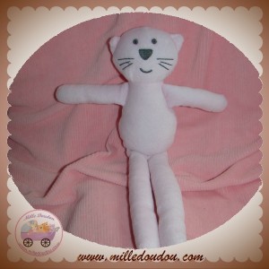 BOUT'CHOU MONOPRIX SOS DOUDOU CHAT OURS ROSE CLAIR VISAGE GRIS