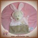 ZANNIER SOS DOUDOU OURS DEGUISE EN LAPIN ROSE BEIGE VELOURS