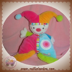 BABYSUN BABY SUN SOS DOUDOU LUTIN CLOWN QUASI PLAT BLEU ROSE ROND