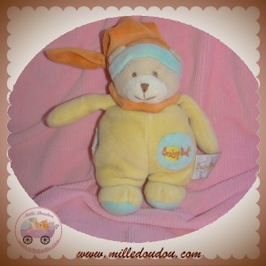 BABYNAT SOS DOUDOU OURS JAUNE ORANGE