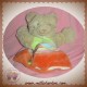 NOUKIE'S SOS DOUDOU CHAT OURS TIFOO TIDOU FIDJI MARIONNETTE ORANGE VERT RAYE