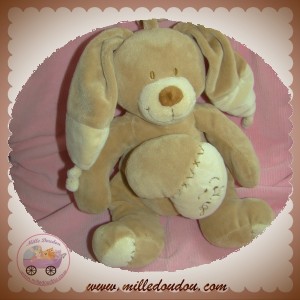 NICOTOY SOS DOUDOU LAPIN BEIGE MARRON COEUR ECRU MUSICAL