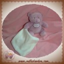 DOUDOU ET COMPAGNIE SOS OURS VIOLET MOUCHOIR