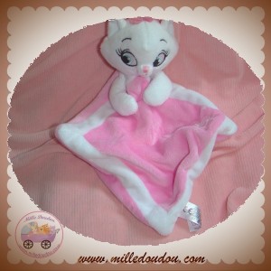 DISNEY SOS DOUDOU CHAT MARIE ARISTOCHAT PLAT MOUCHOIR ROSE LISERET BLANC