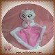 DISNEY SOS DOUDOU CHAT MARIE ARISTOCHAT PLAT MOUCHOIR ROSE LISERET BLANC